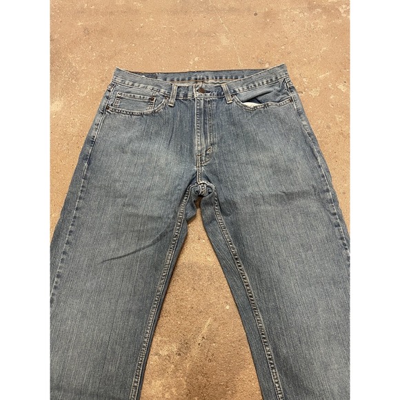Levis 559 Jeans Mens 36x34 Blue Denim Relaxed Fit Straight Leg Zip Fly Waterless - Picture 4 of 16